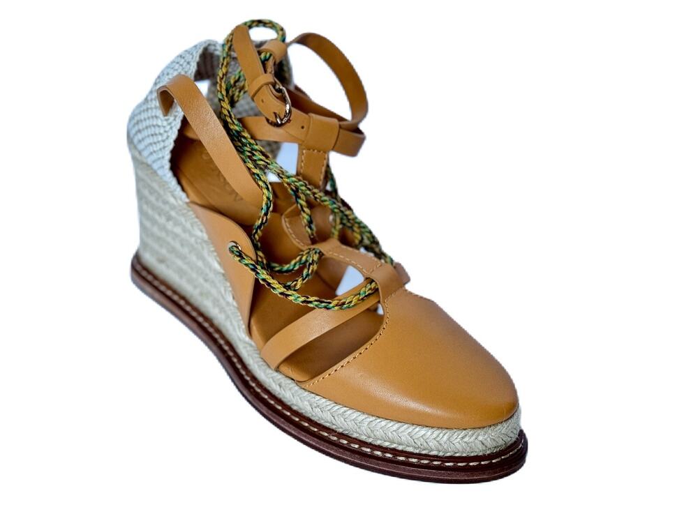 Ulla Johnson Sandals Concha Twisted Rope Wedge Size 39.5 NWB Chamomile
